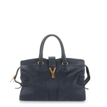 Saint Laurent Sheepskin Medium Cabas ChYc Navy 1 of 7