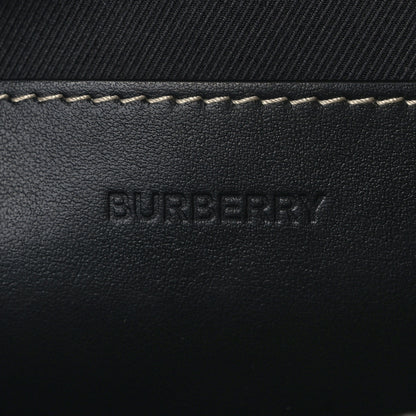 Burberry E-Canvas Calfskin Geometric Check Paddy Messenger Dark Birch Brown White 5 of 11