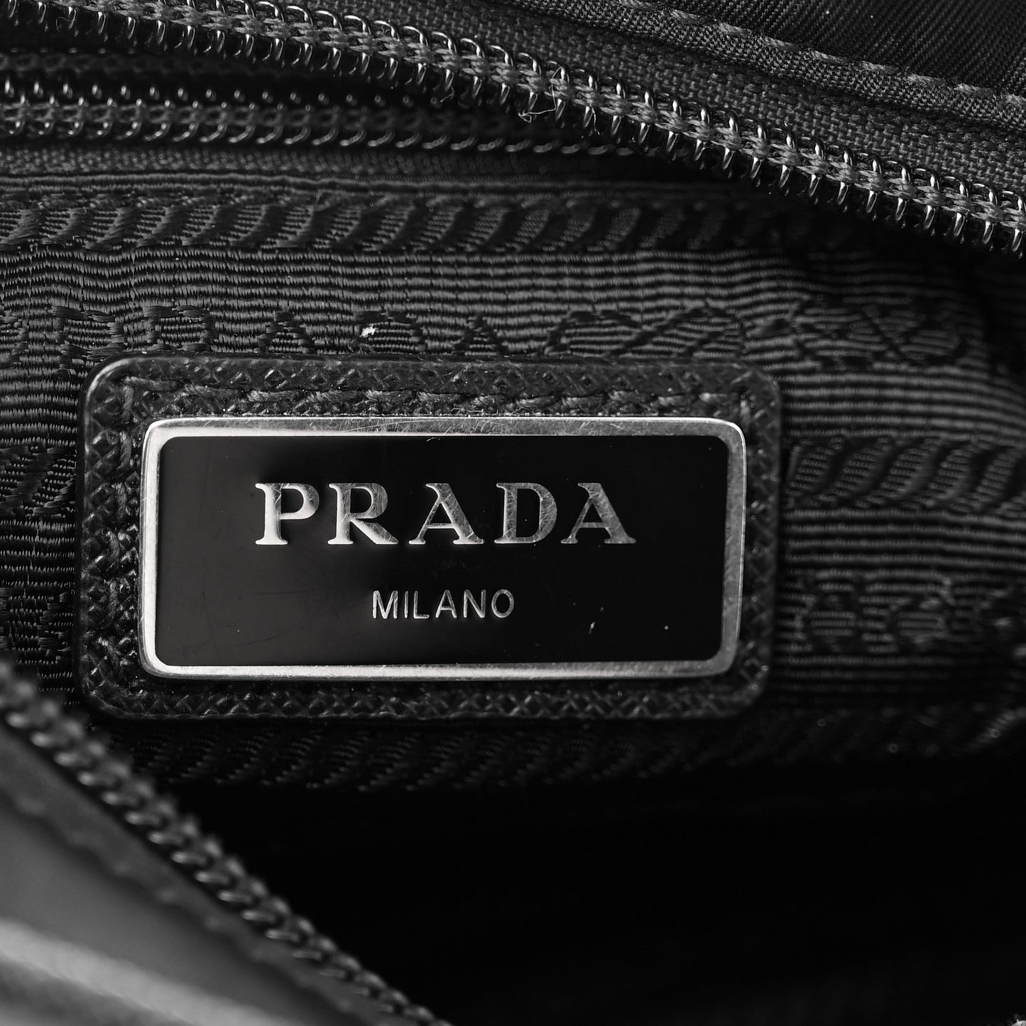 Tessuto Nylon Saffiano Crossbody Black