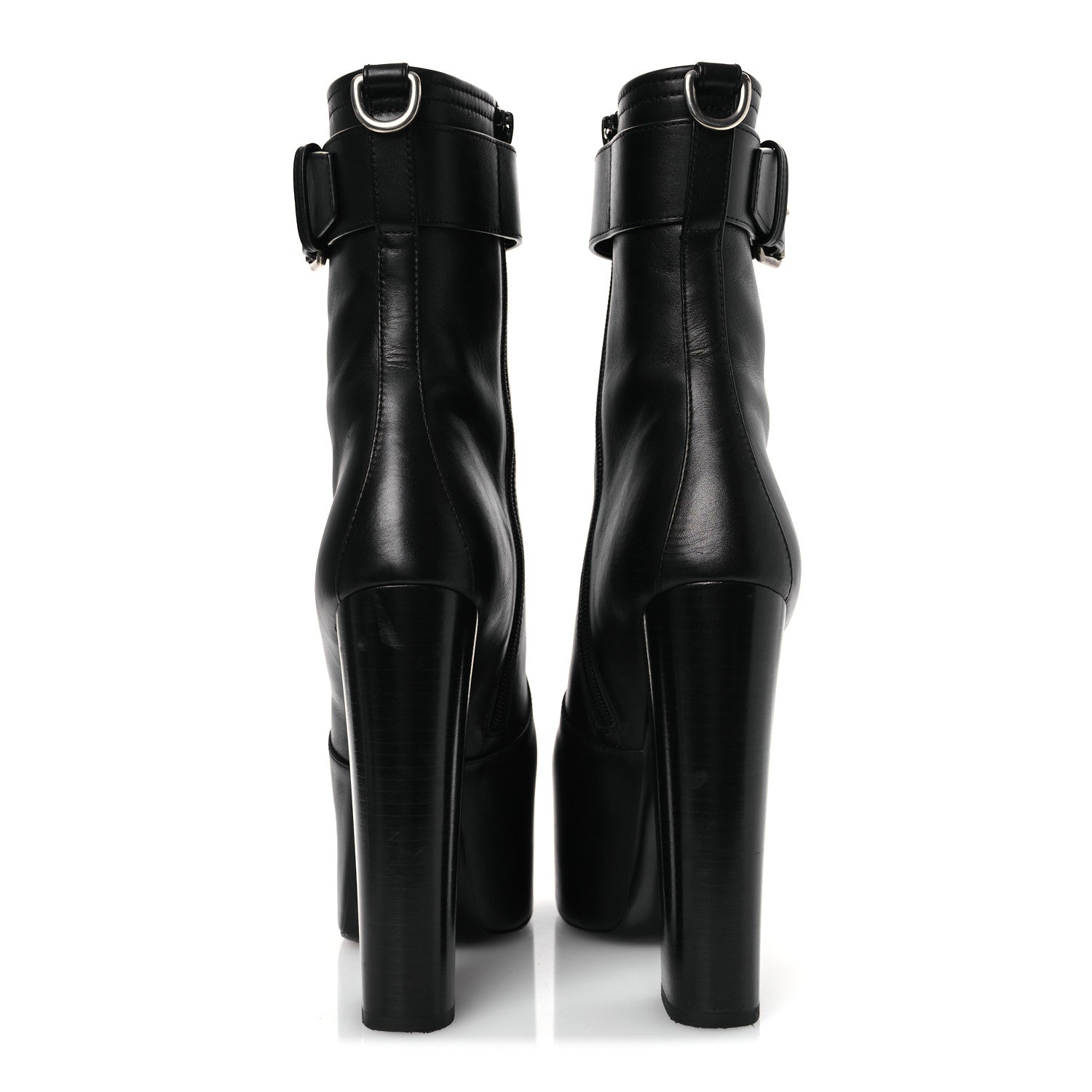 Saint Laurent Calfskin Mina 95 Boots 38 Black 6 of 13