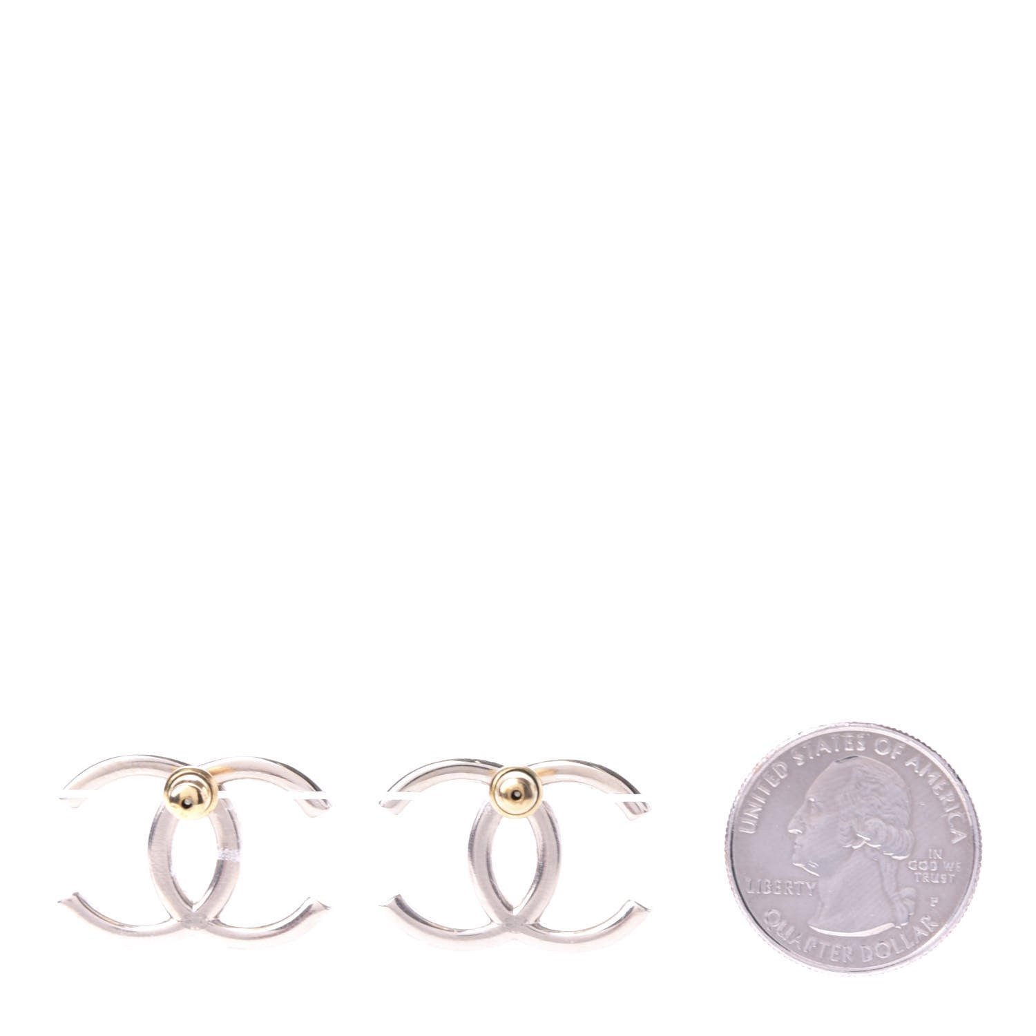 Chanel Baguette Crystal High Society CC Earrings Gold 2 of 5