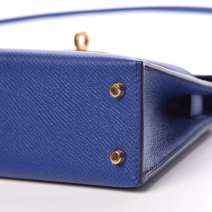Hermes Epsom Mini Kelly Sellier 20 Bleu Electrique 9 of 35