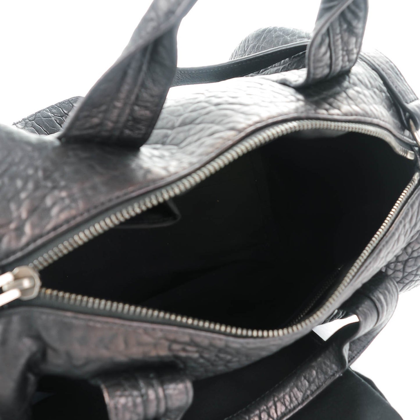 Pebbled Lambskin Rocco Black Nickel Hardware