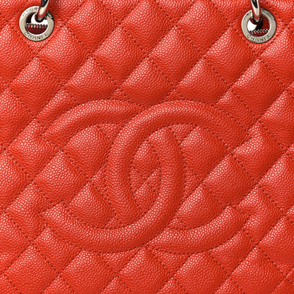 Chanel Caviar Quilted Grand Shopping Tote GST Orange 8 of 10