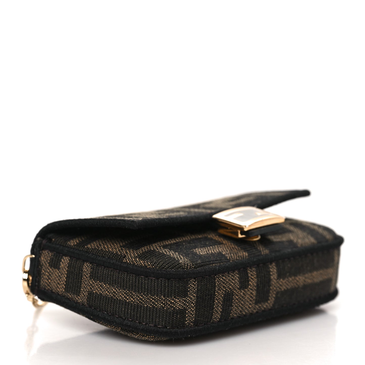 Fabric Jacquard FF 1974 Nano Baguette Charm Tobacco Moro Black