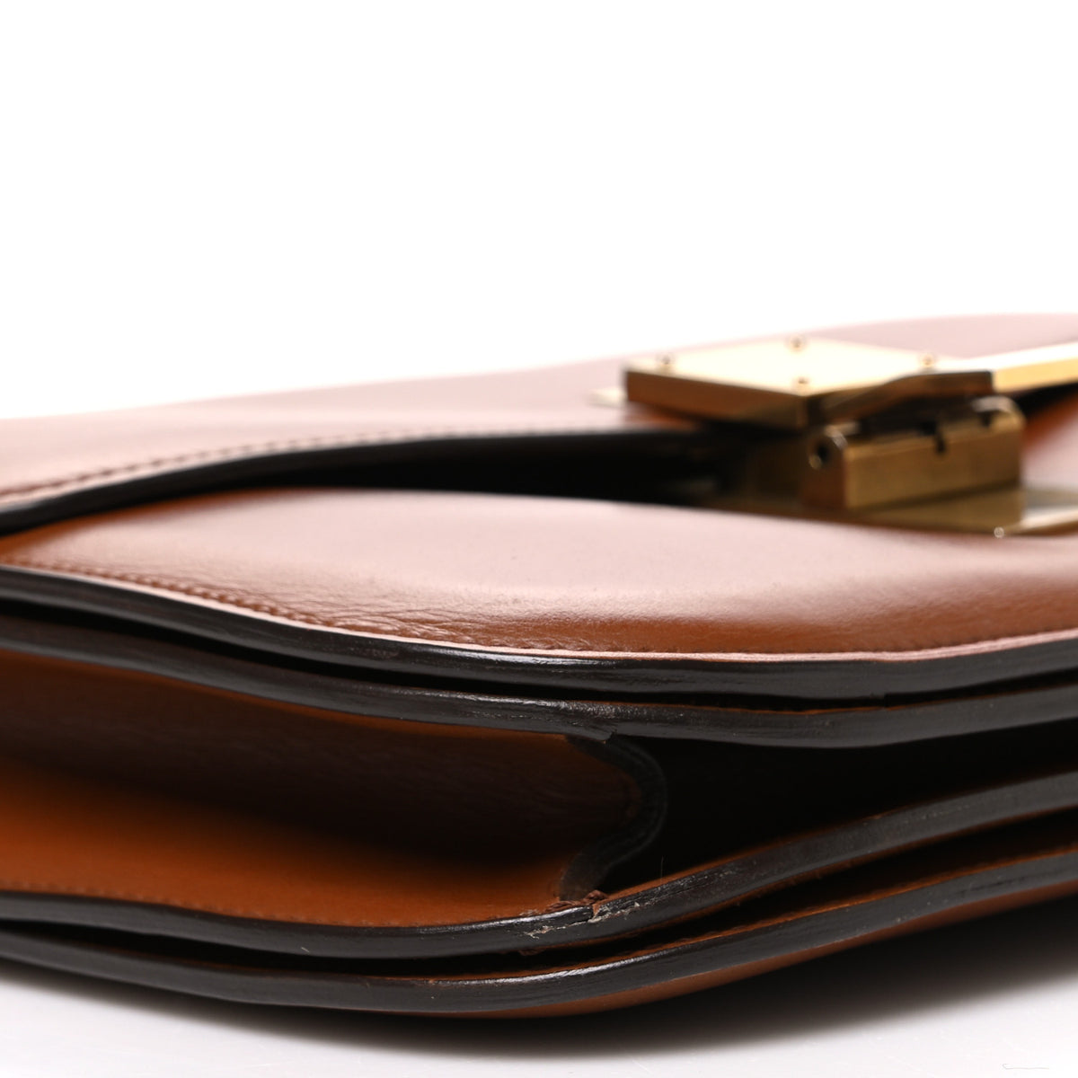 Box Calfskin Medium Classic Box Flap Bag  Camel