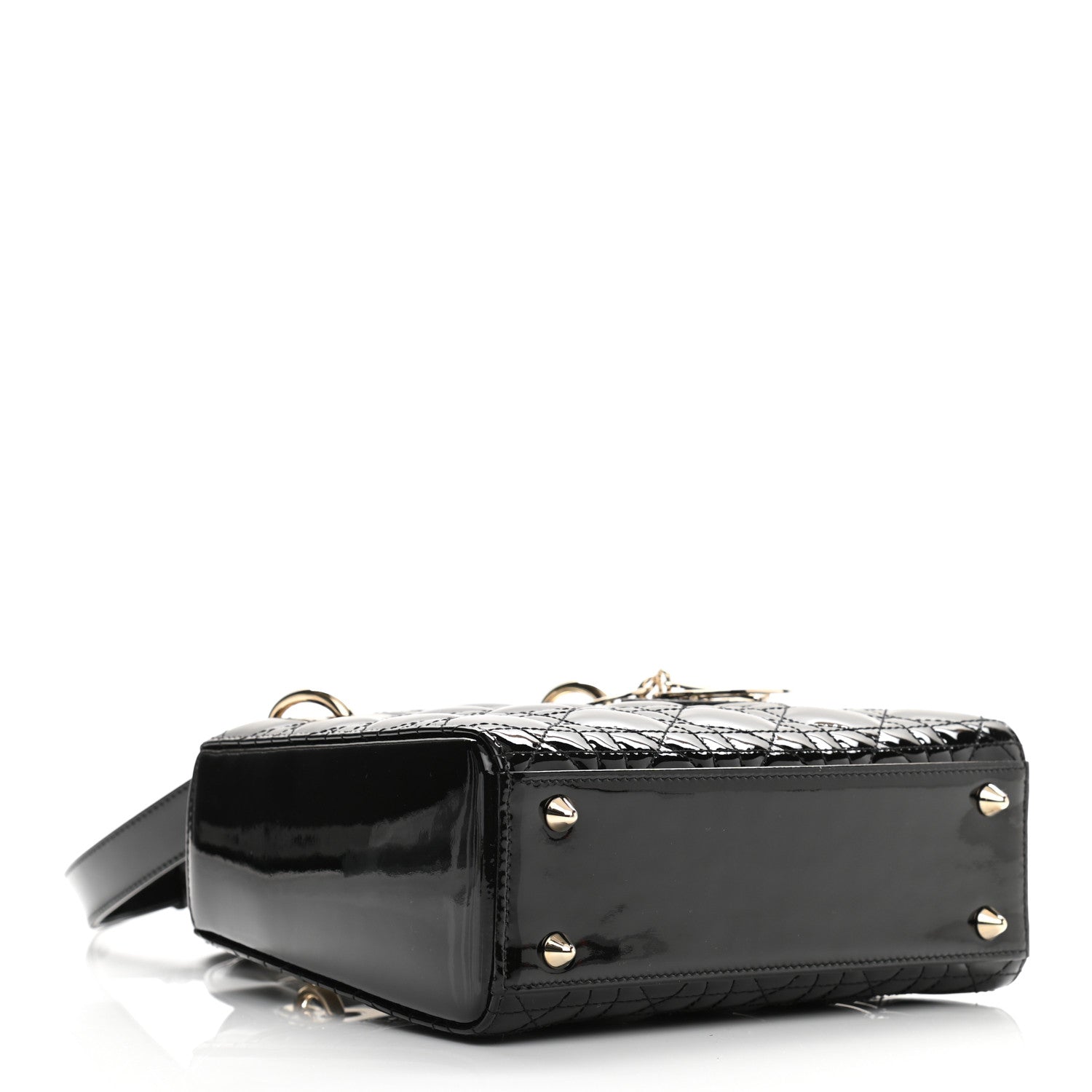 Christian Dior Patent Cannage Small Lady Dior Black 4 of 10