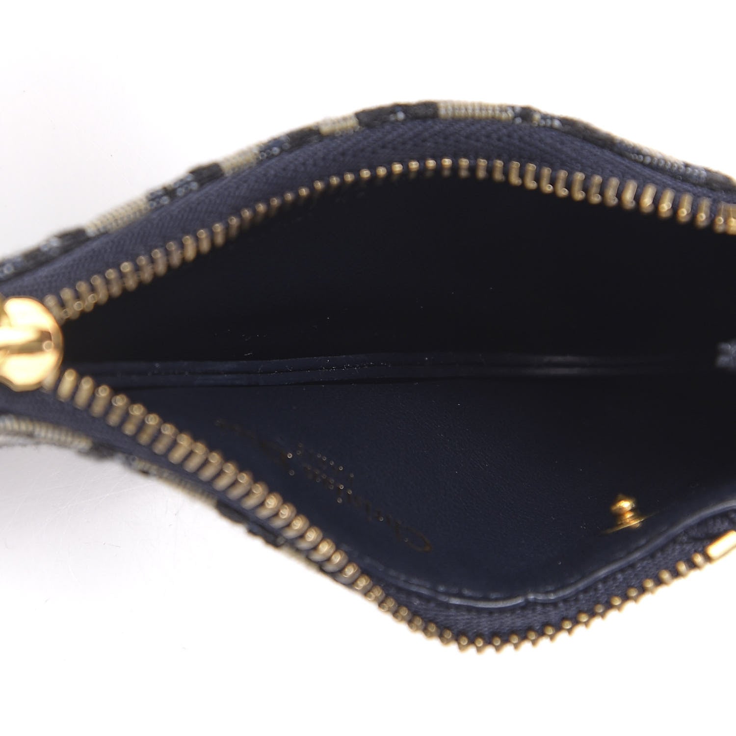 Christian Dior Oblique Saddle Coin Purse Blue 6 of 8