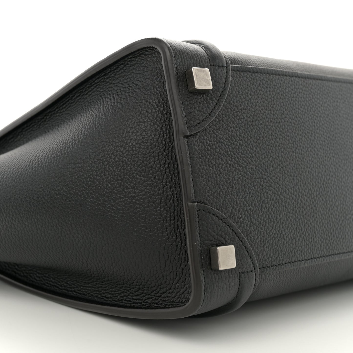 Drummed Calfskin Micro Luggage Black