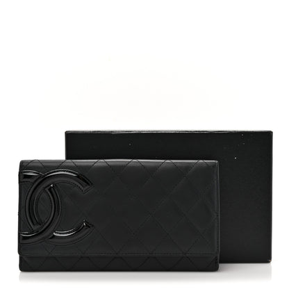 Chanel Calfskin Quilted Cambon Tri-Fold Wallet  Black 10 of 10