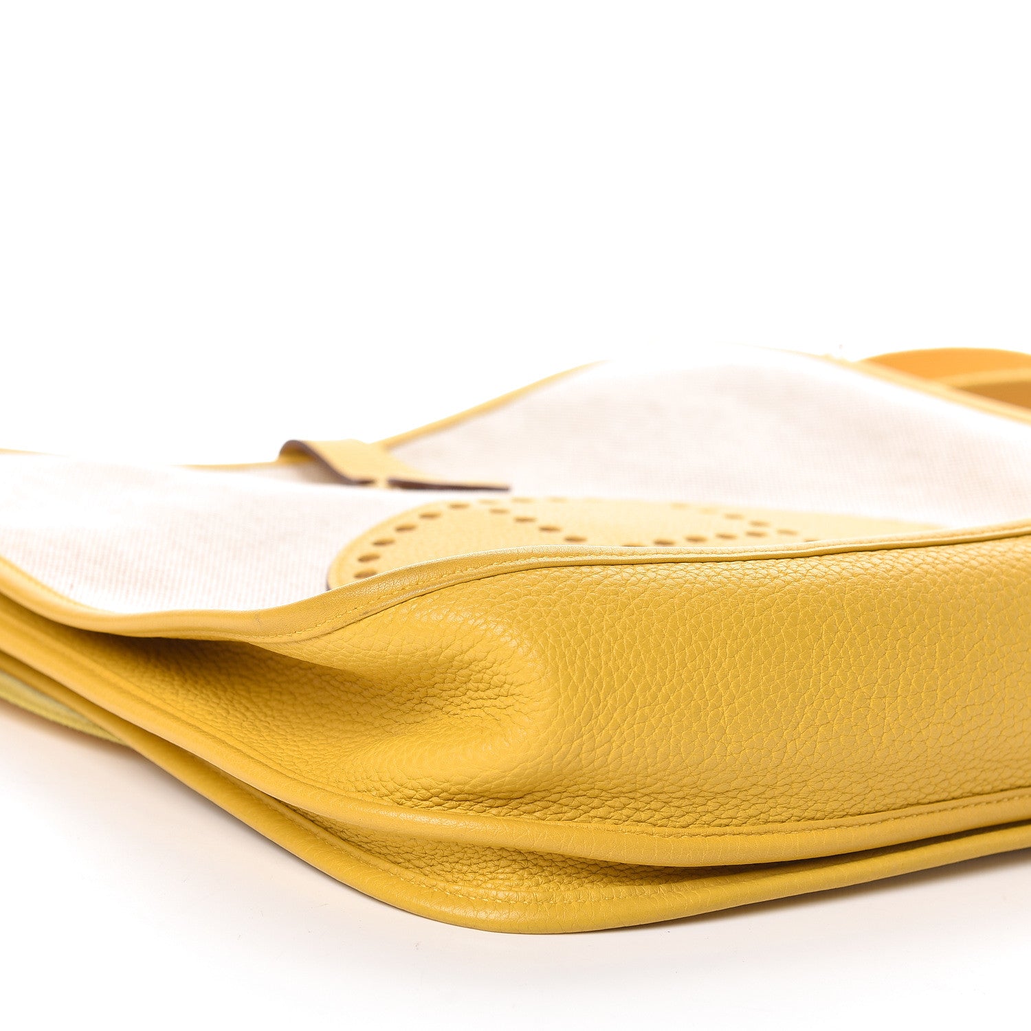 Hermes Toile Taurillon Clemence Evelyne III GM Jaune 8 of 9