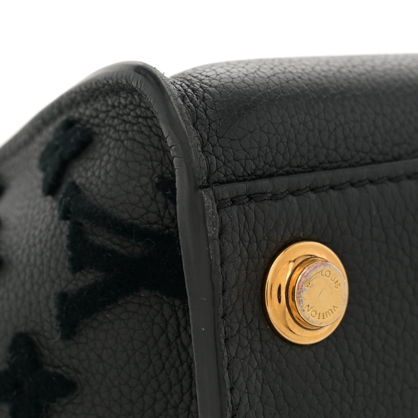 Calfskin Monogram Tufting On My Side Black