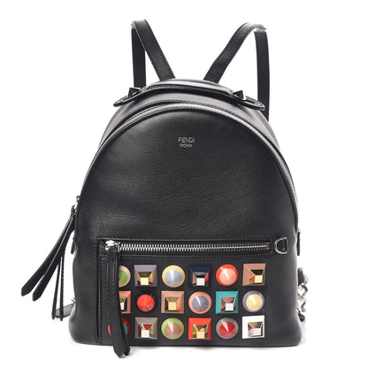 Fendi Vitello Dolce Studded Mini Backpack Black Multicolor 1 of 10