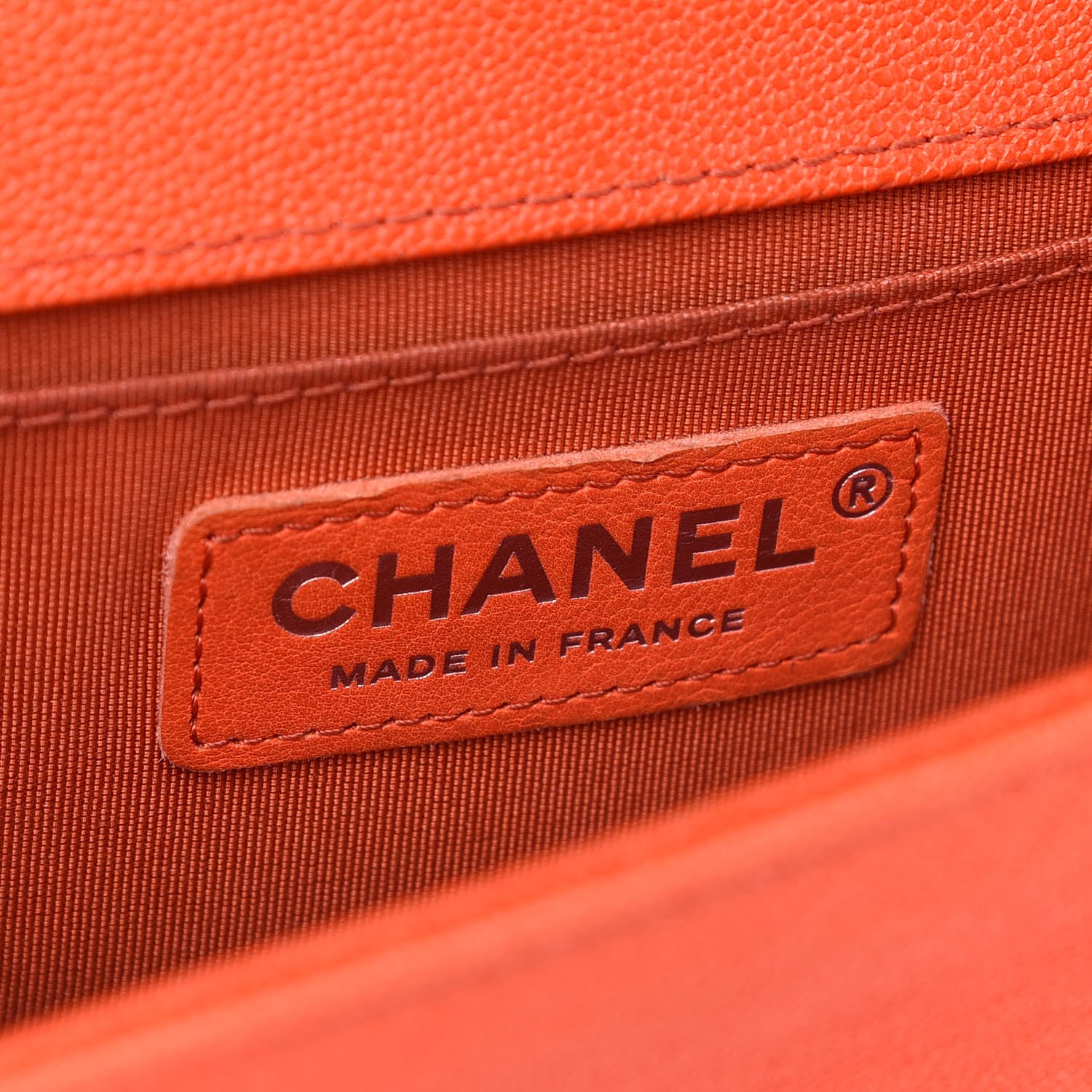 Chanel Caviar Quilted Small Boy Flap Orange 6 of 12