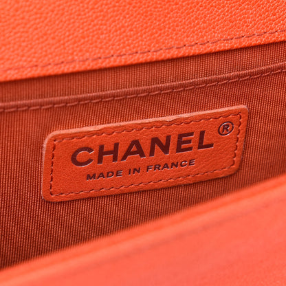 Chanel Caviar Quilted Small Boy Flap Orange 6 of 12