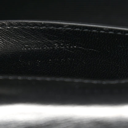 Saint Laurent Ribbed Calfskin Opium Monogram Clutch Black 6 of 8