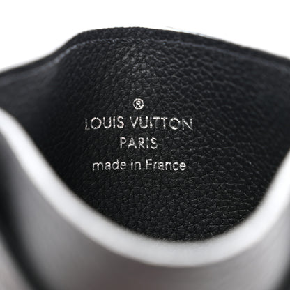 Louis Vuitton Calfskin Lockme Card Holder Black 6 of 10