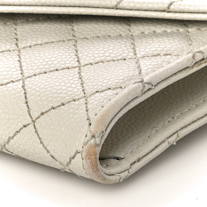 Saint Laurent Grain De Poudre Textured Mixed Matelasse Triquilt Small Monogram Envelope Wallet Blanc Vintage 9 of 13