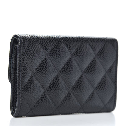 Chanel Caviar Quilted Flap Card Holder Black 3 of 8