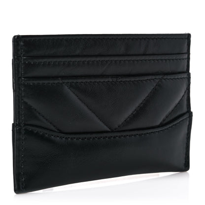 Chanel Aged Calfskin Quilted Gabrielle Card Holder Wallet So Black 3 of 10
