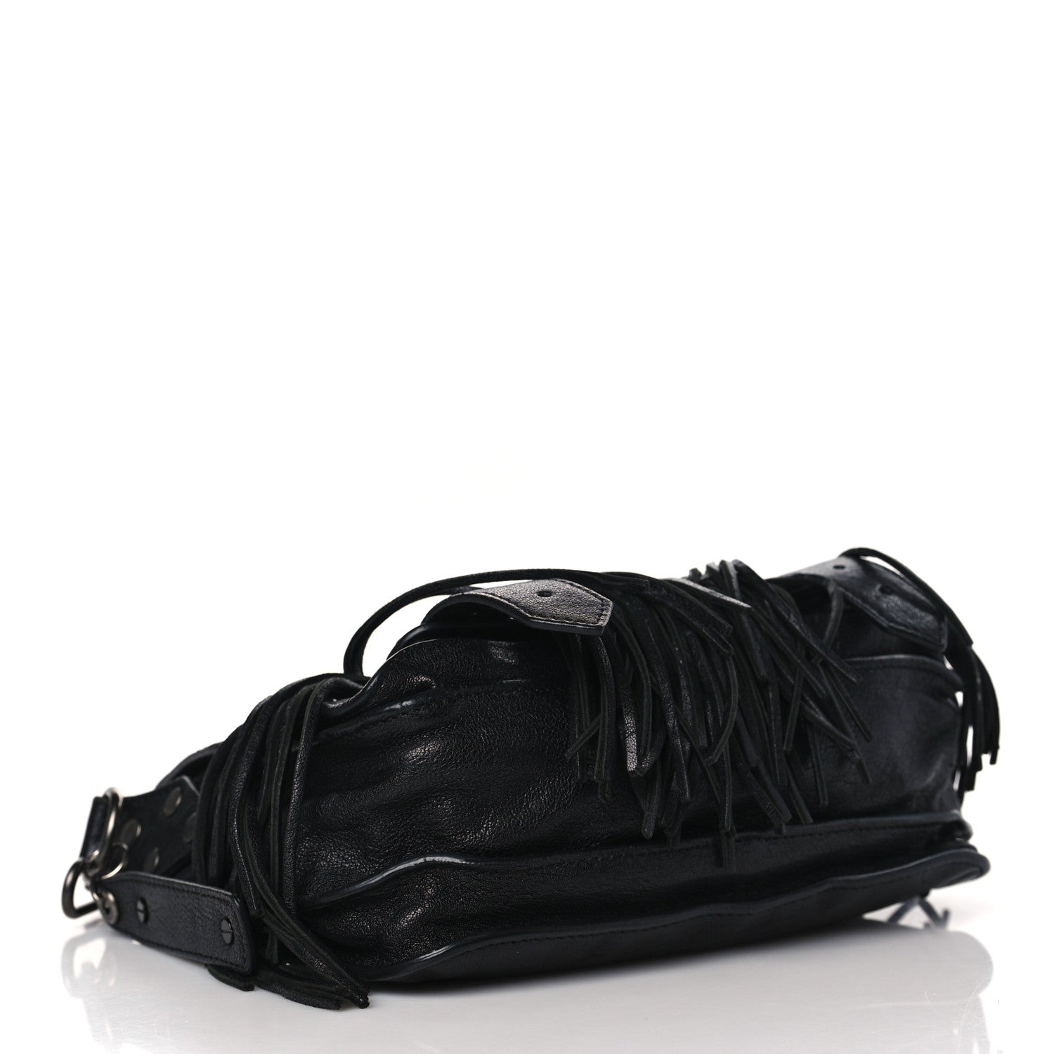 Proenza Schouler Lambskin Fringe PS1 Crossbody Pouch Black 4 of 9