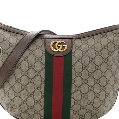 Gucci GG Supreme Monogram Web Small Ophidia Half Moon Hobo Brown 8 of 10