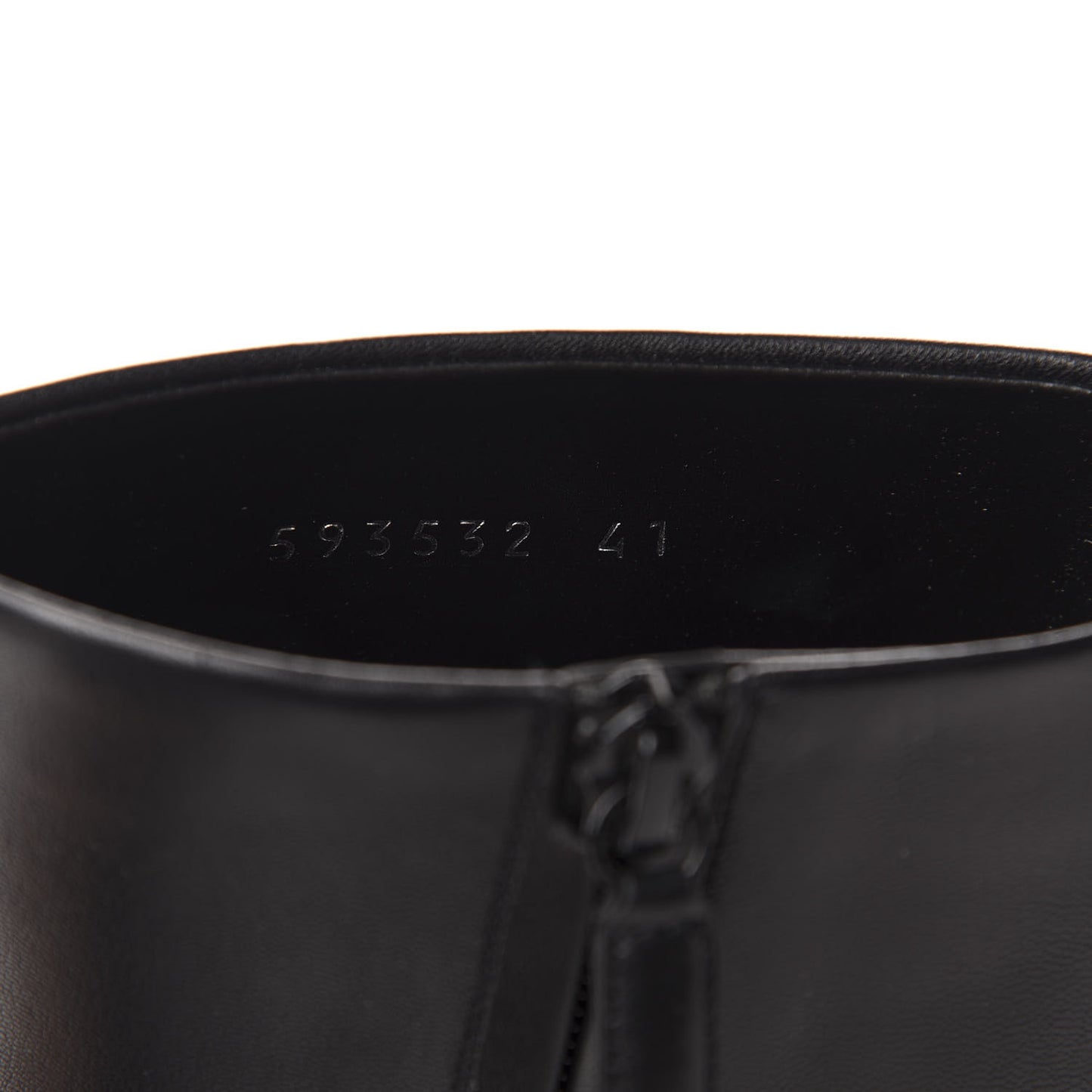 Shiny Kidskin Fringe BB Knife Booties 41 Black