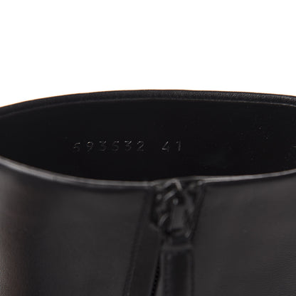 Balenciaga Shiny Kidskin Fringe BB Knife Booties 41 Black 10 of 10