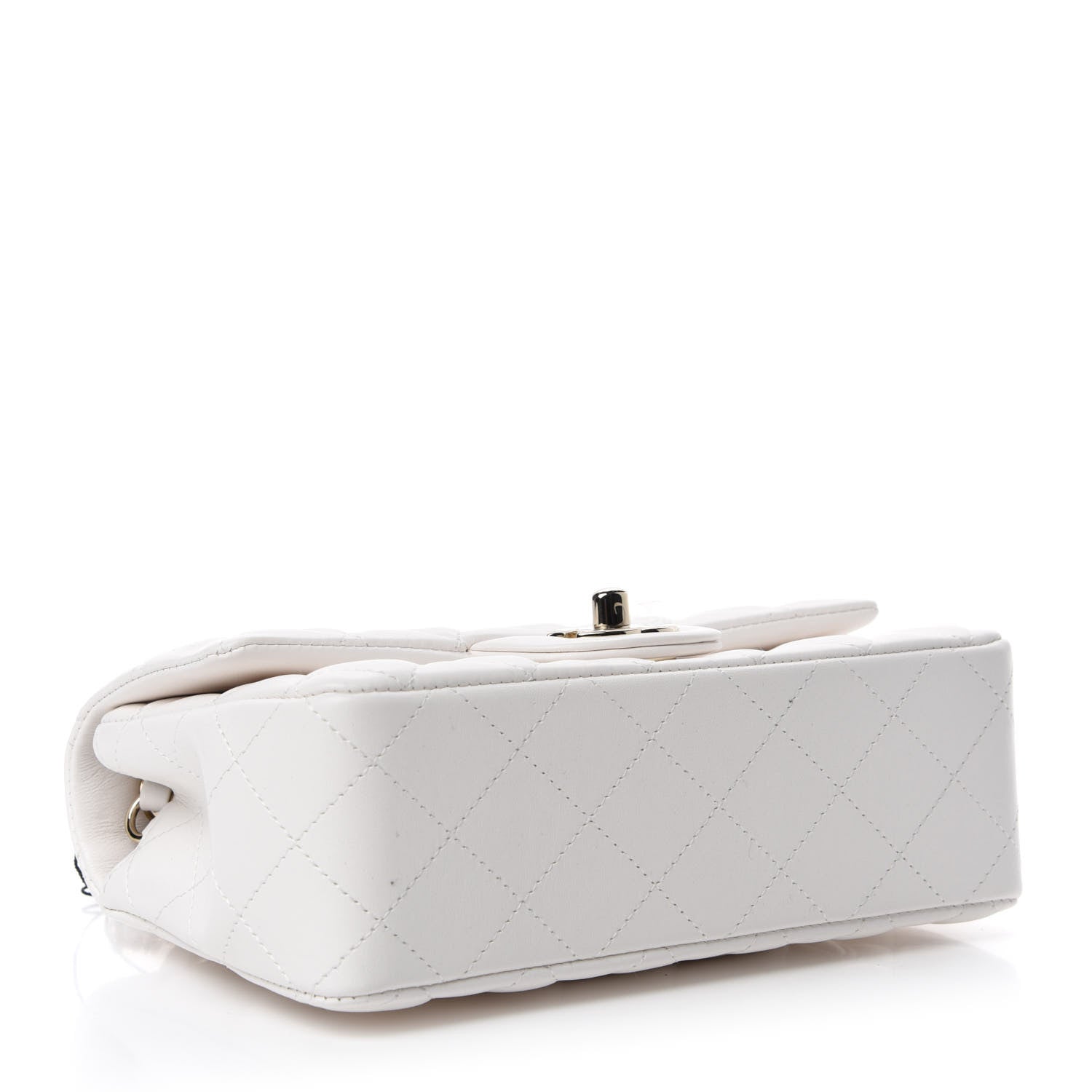 Chanel Lambskin Quilted Mini Rectangular Flap White 4 of 11