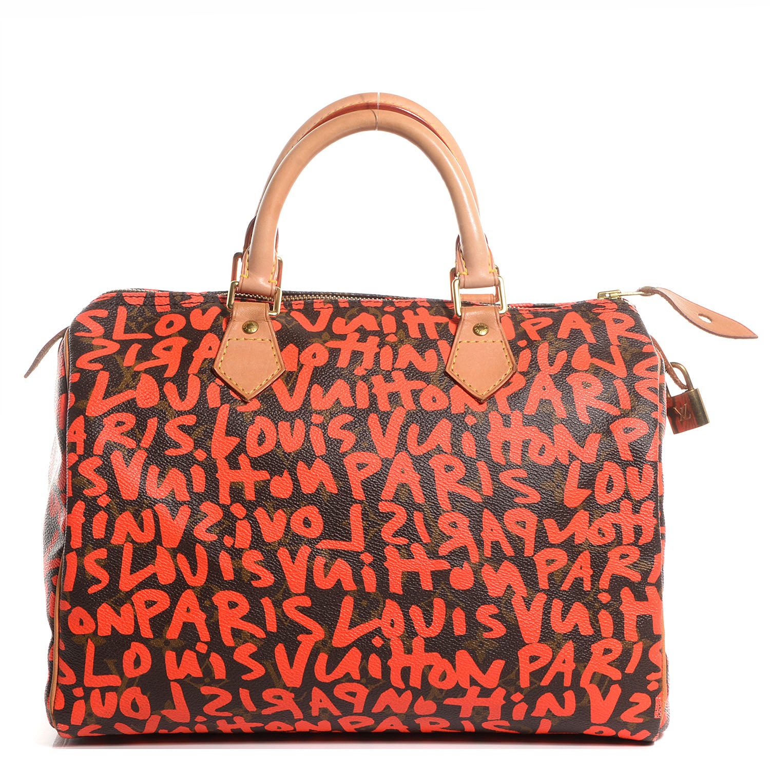 Louis Vuitton Monogram Graffiti Speedy 30 Orange 1 of 7