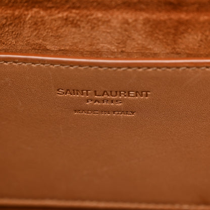 Saint Laurent Calfskin Monogram Take Away Box Dusty Vintage Brown Gold 6 of 12