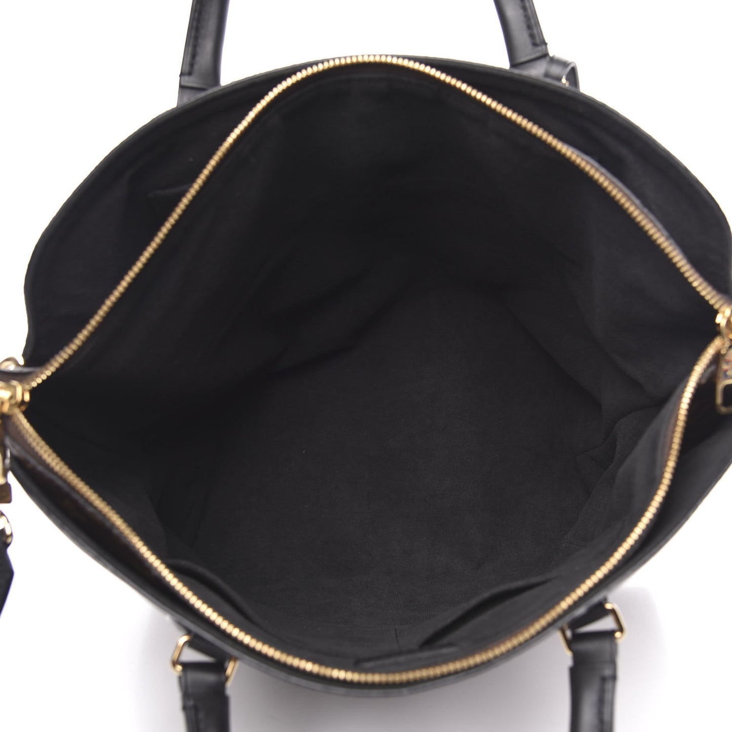 Monogram Flower Zipped Tote MM Black