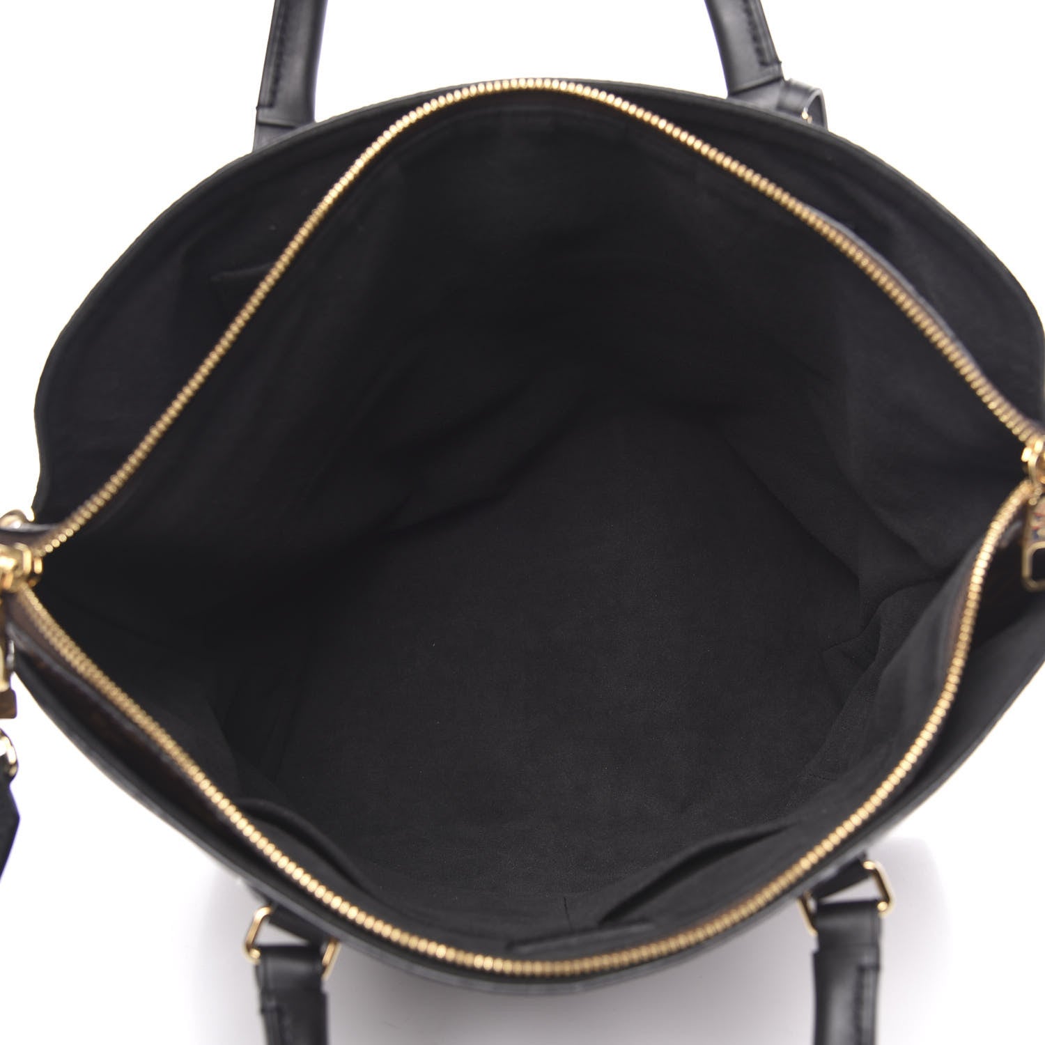 Louis Vuitton Monogram Flower Zipped Tote MM Black 6 of 9