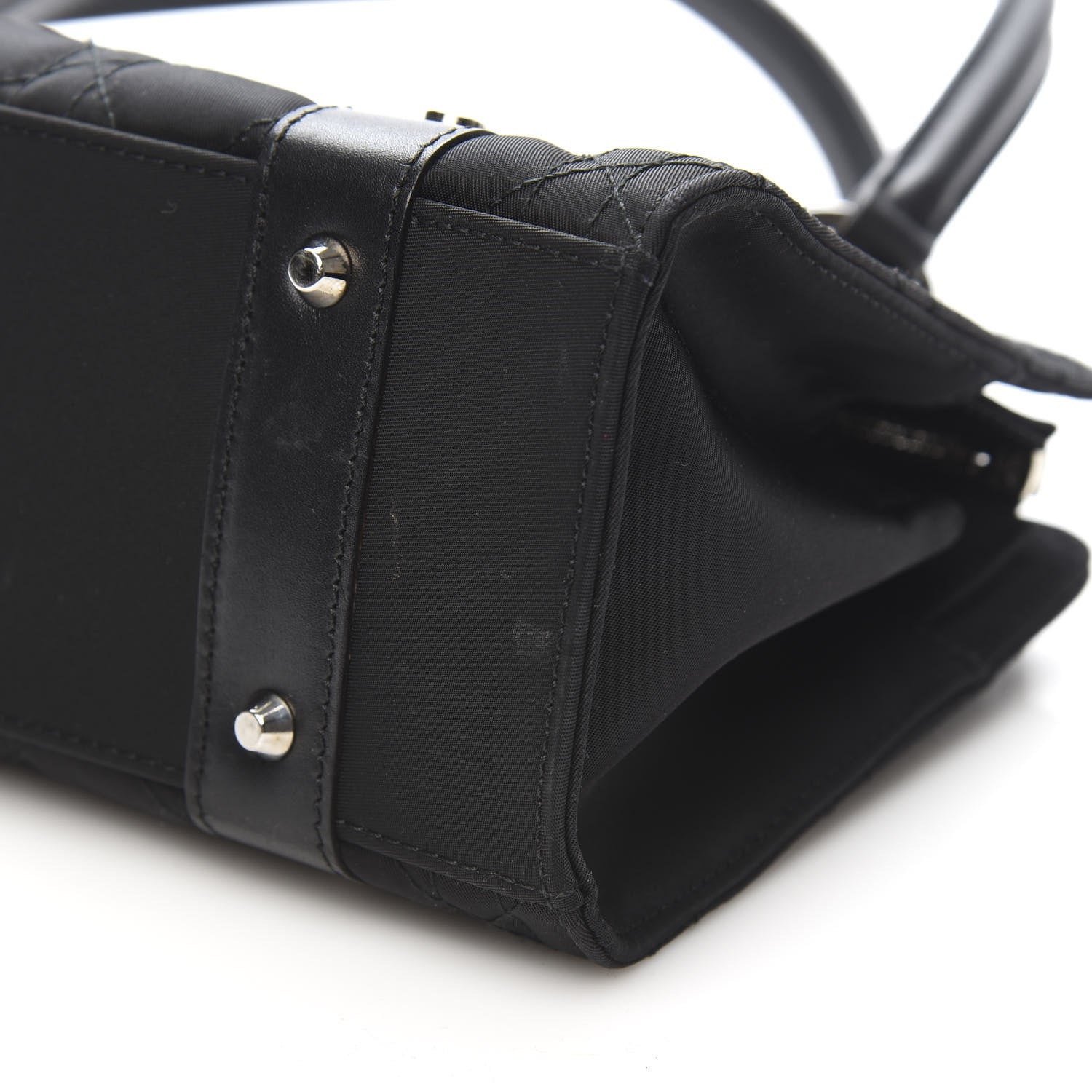 Christian Dior Nylon Cannage Stitched East West Lady Dior Black 9 of 10