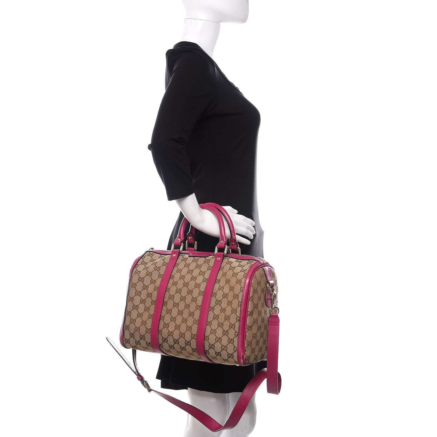 Gucci Monogram Medium Joy Boston Pink 2 of 13