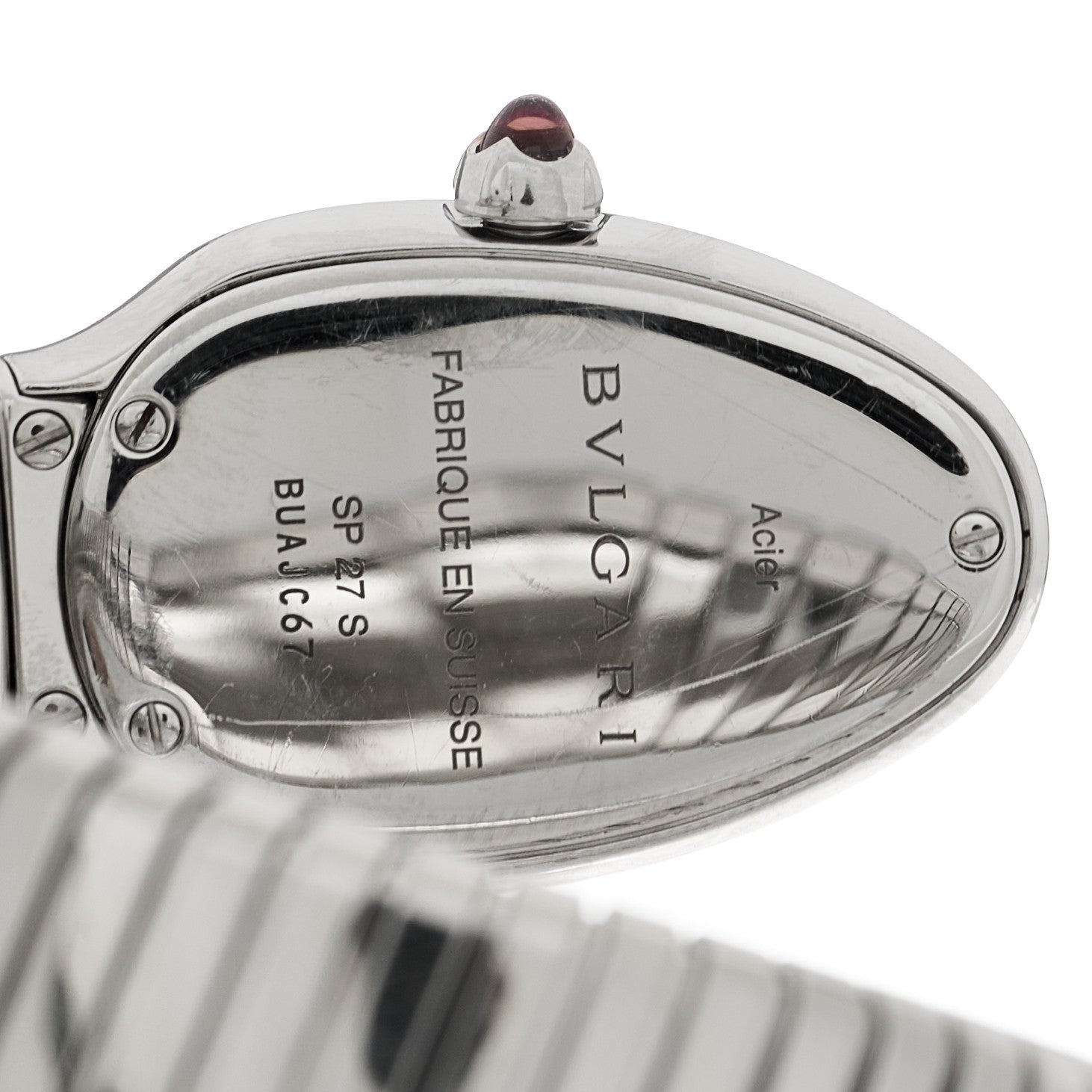 Bulgari Stainless Steel Diamond Bezel 35mm Serpenti Tubogas Quartz Watch Black 4 of 4