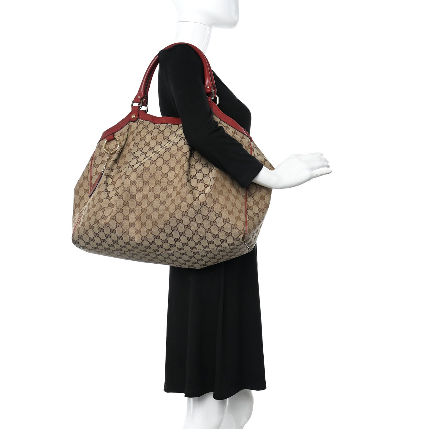 Monogram Large Sukey Tote Dark Red