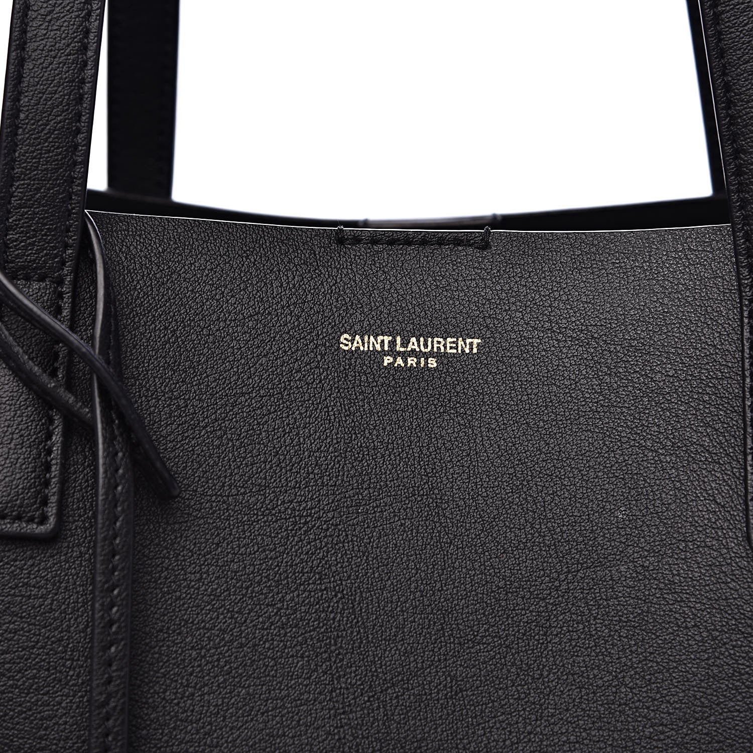 Saint Laurent Calfskin Large Shopping Tote Black 10 of 10