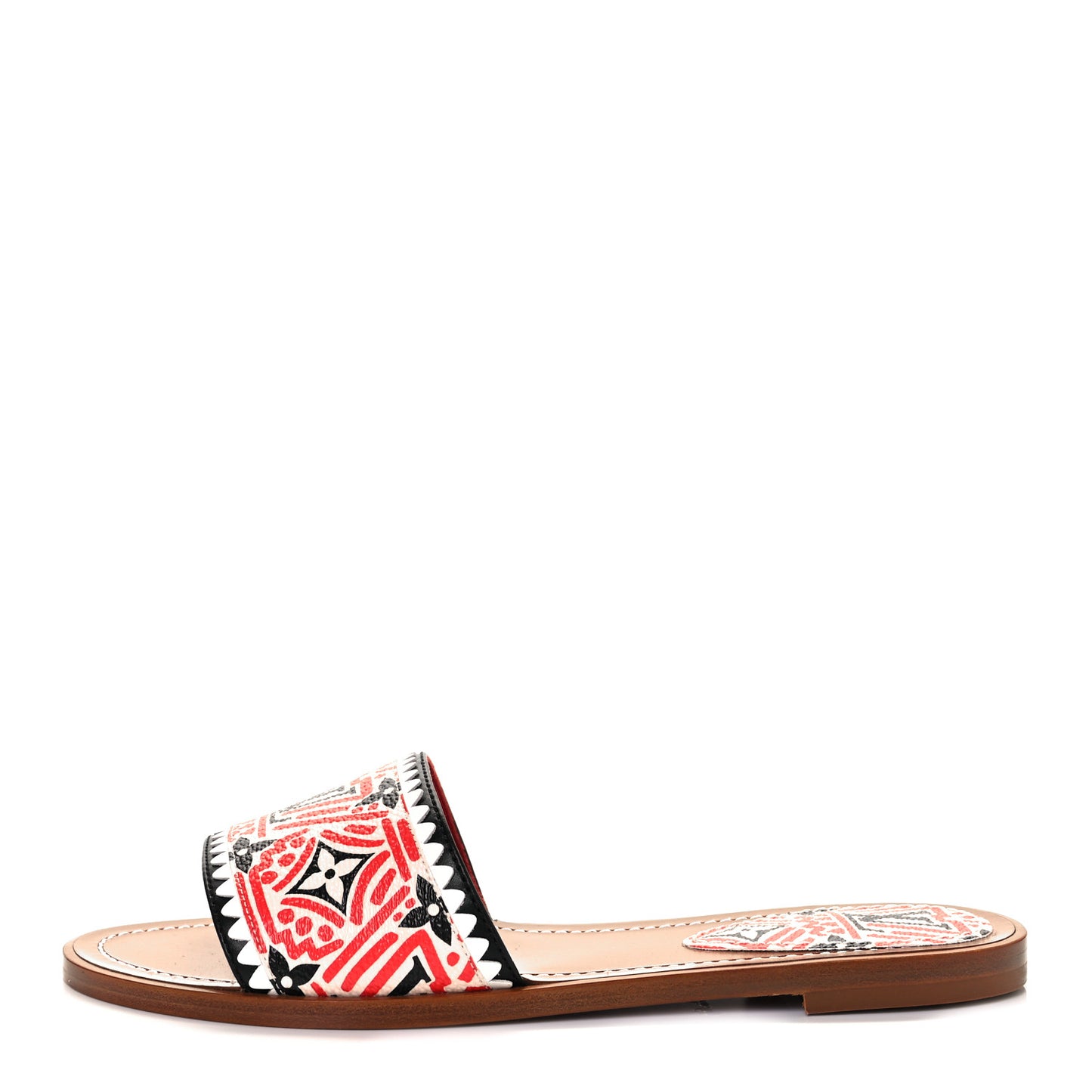Monogram Crafty Lock It Flat Mule 36 Creme Rouge