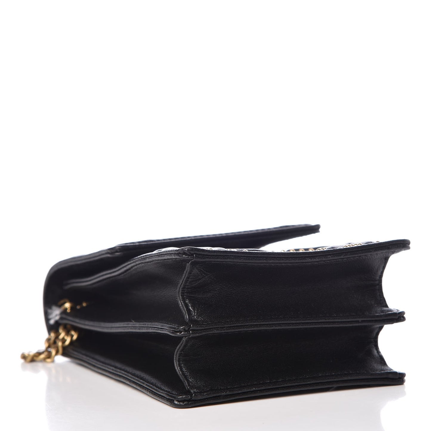 Lambskin Studded Vertical Diorama Black