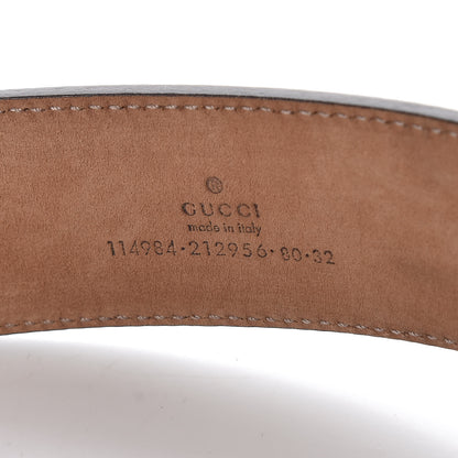 Gucci Calfskin Web Interlocking G Belt 80 32 Dark Brown 4 of 7