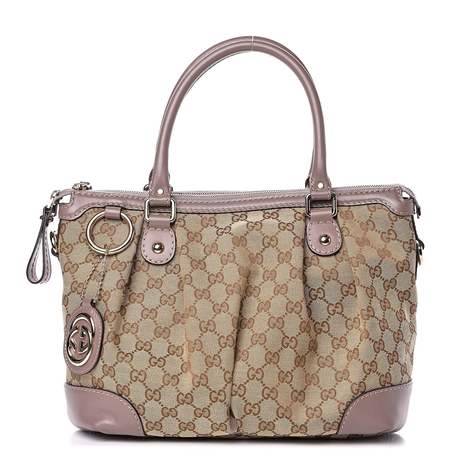Gucci Monogram Medium Sukey Top Handle Lavender 1 of 13