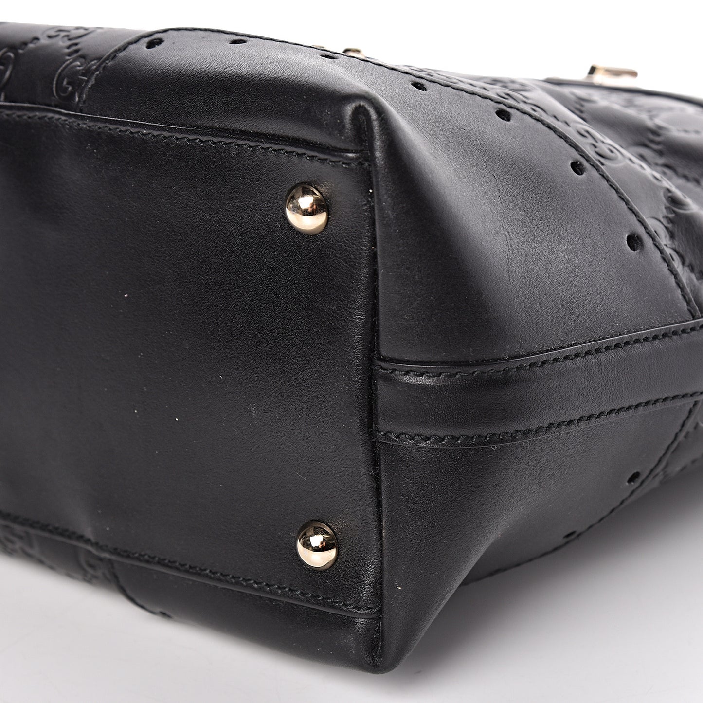 Guccissima Large Punch Tote Black