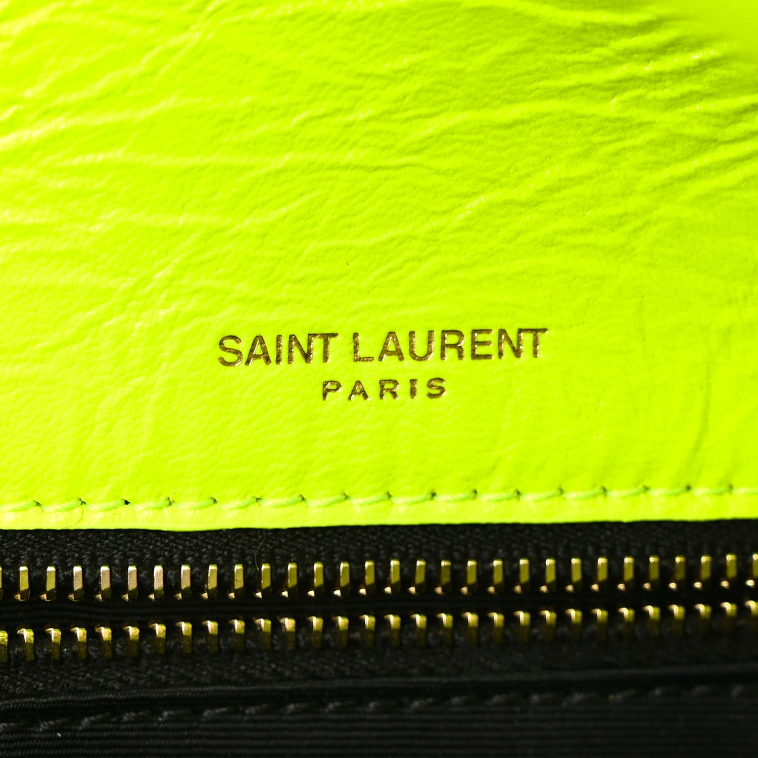 Saint Laurent Crinkled Calfskin Matelasse Monogram Medium Niki Chain Satchel Neon Yellow 7 of 10