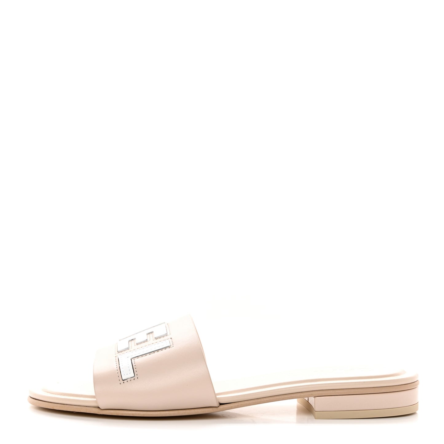Calfskin Patent Calfskin Logo Mules 36.5 Beige