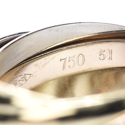 Cartier 18K Pink Yellow White Gold Les Must De Trinity Five Band Ring 51 5.75 5 of 6