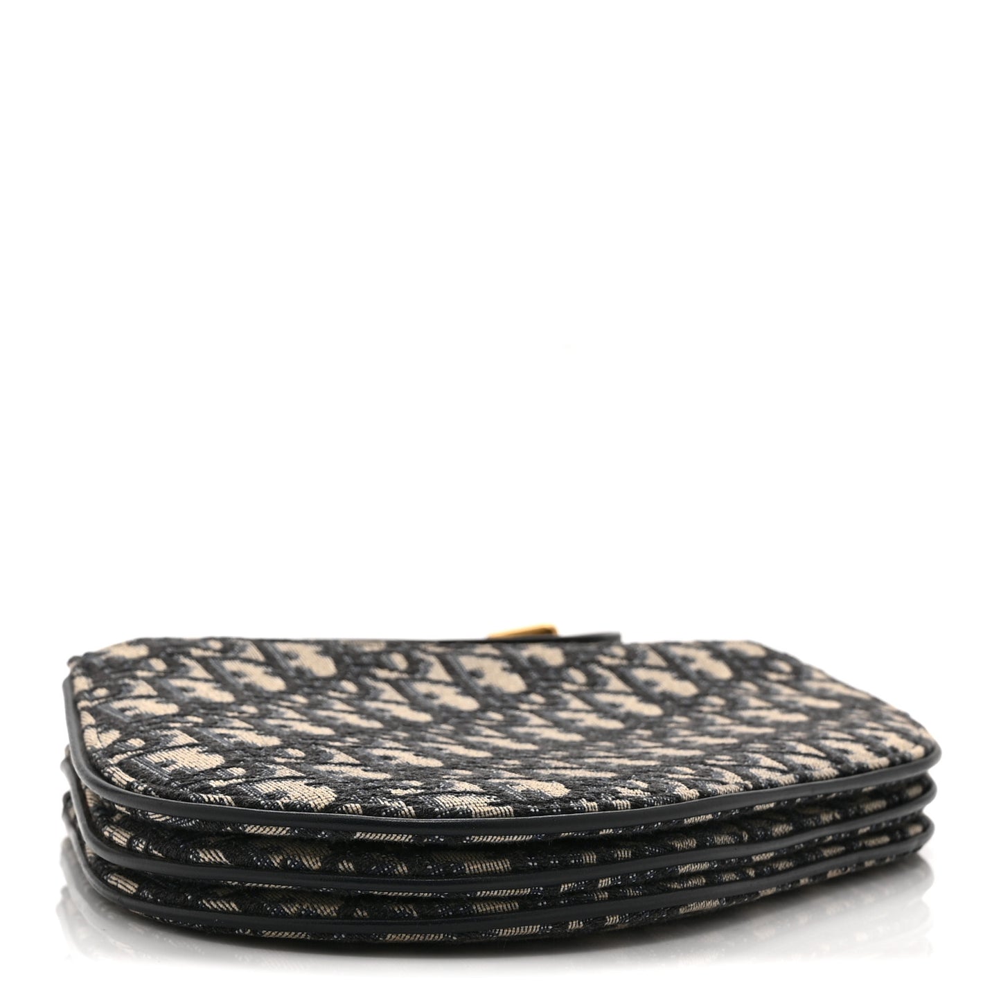 Oblique Saddle Pouch With Strap Navy Blue