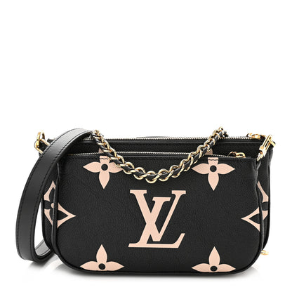 Louis Vuitton Empreinte Monogram Giant Multi Pochette Accessories Black Beige 1 of 10