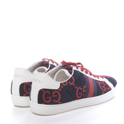 Gucci Terry Cloth GG Monogram Web Womens Ace Sneakers 39 Blue Red 4 of 10
