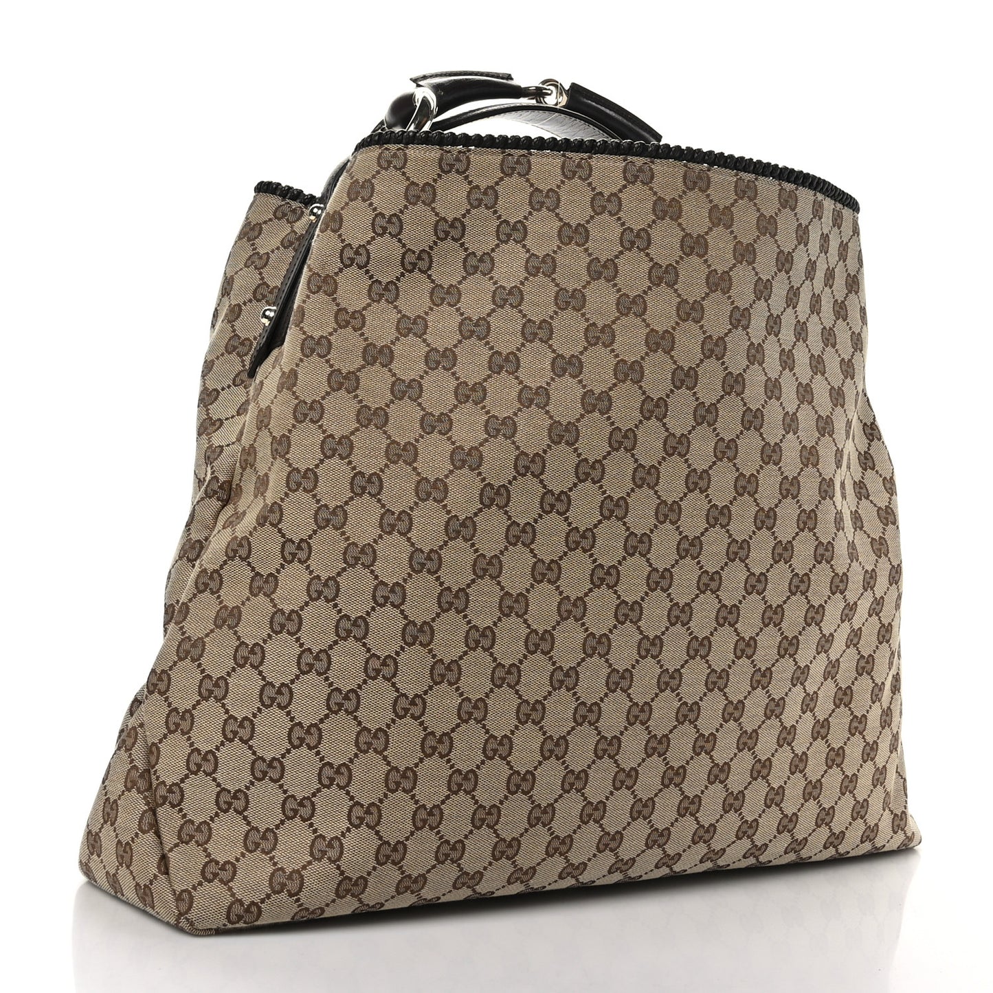 Monogram Large Horsebit Chain Hobo Dark Brown